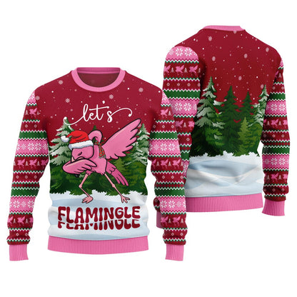 Funny Flamingo Ugly Christmas Sweater