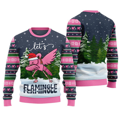 Funny Flamingo Ugly Christmas Sweater