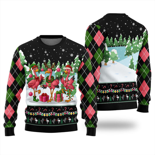 Funny Flamingo Ugly Sweater