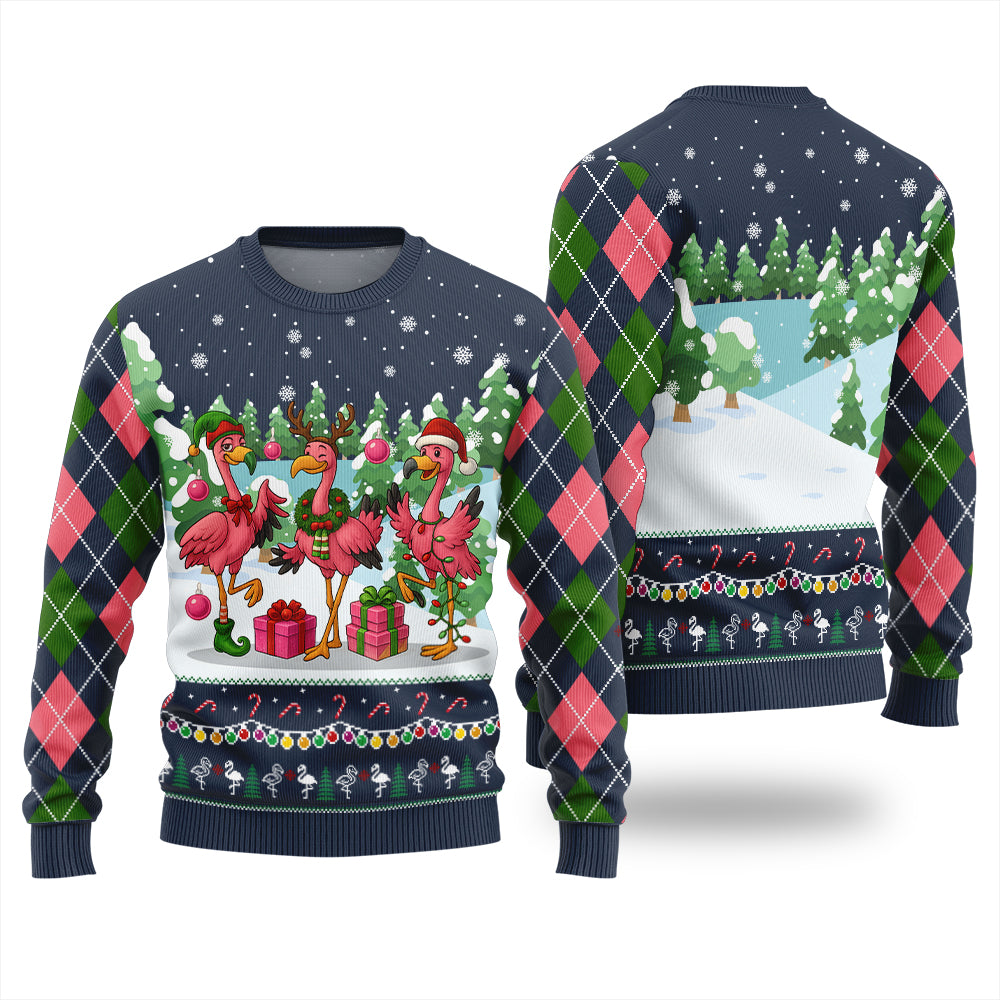 Funny Flamingo Ugly Sweater