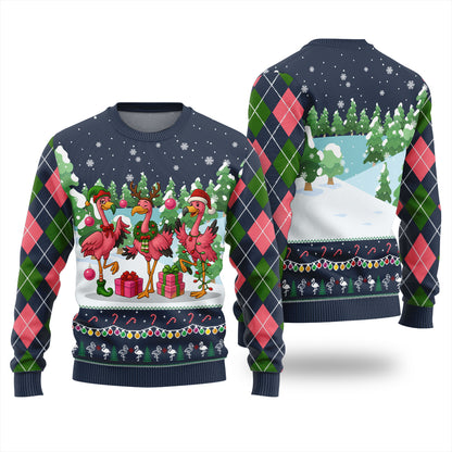 Funny Flamingo Ugly Sweater