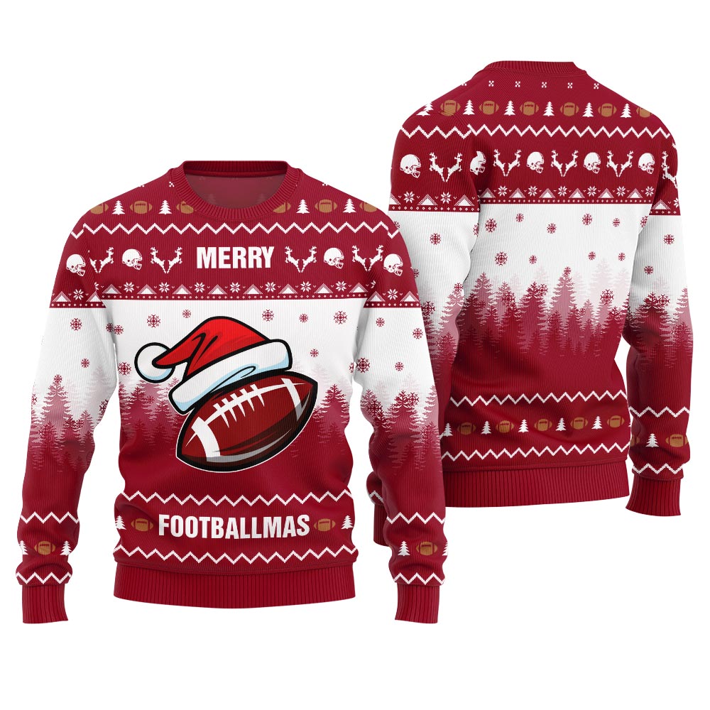 Funny Football Ugly Christmas Sweater For Men