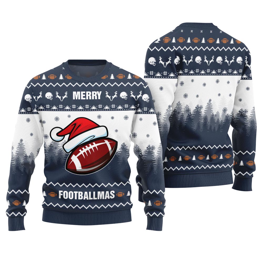 Funny Football Ugly Christmas Sweater For Men