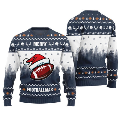 Funny Football Ugly Christmas Sweater For Men