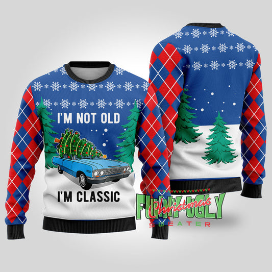 Funny I Am Classic Ugly Christmas Sweater Royal