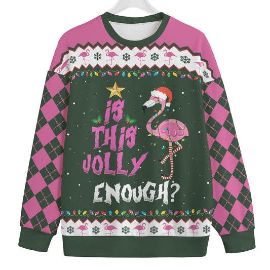 Funny Jolly Flamingo Plus Size Womens Ugly Christmas Sweater