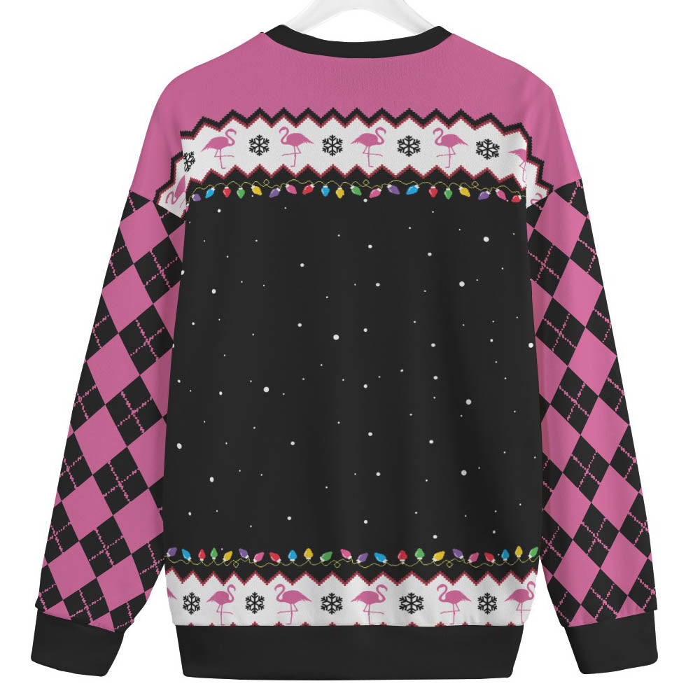 Funny Jolly Flamingo Plus Size Womens Ugly Christmas Sweater