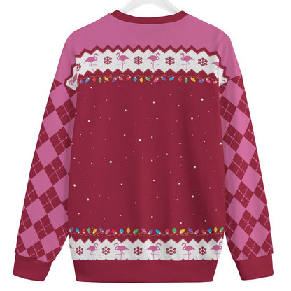 Funny Jolly Flamingo Plus Size Womens Ugly Christmas Sweater