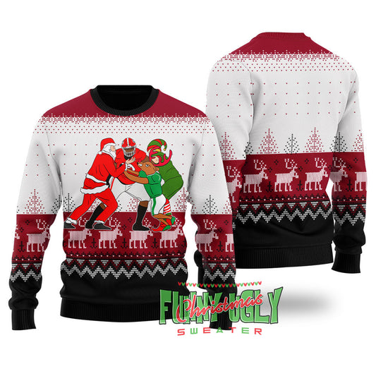 Funny Jordan Davis Ugly Christmas Sweater Cardinal Red