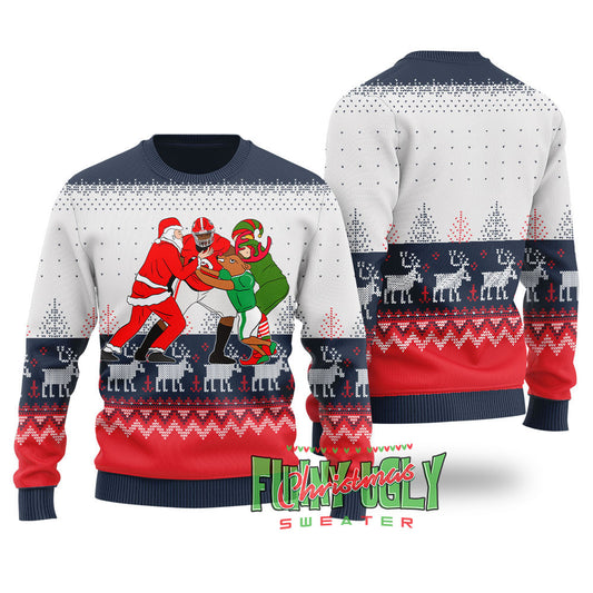 Funny Jordan Davis Ugly Christmas Sweater Navy