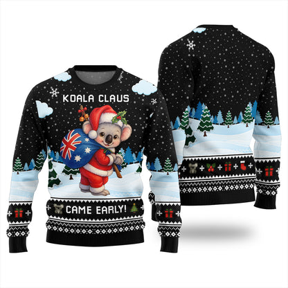 Funny Koala Claus Is Coming Ugly Christmas Sweater