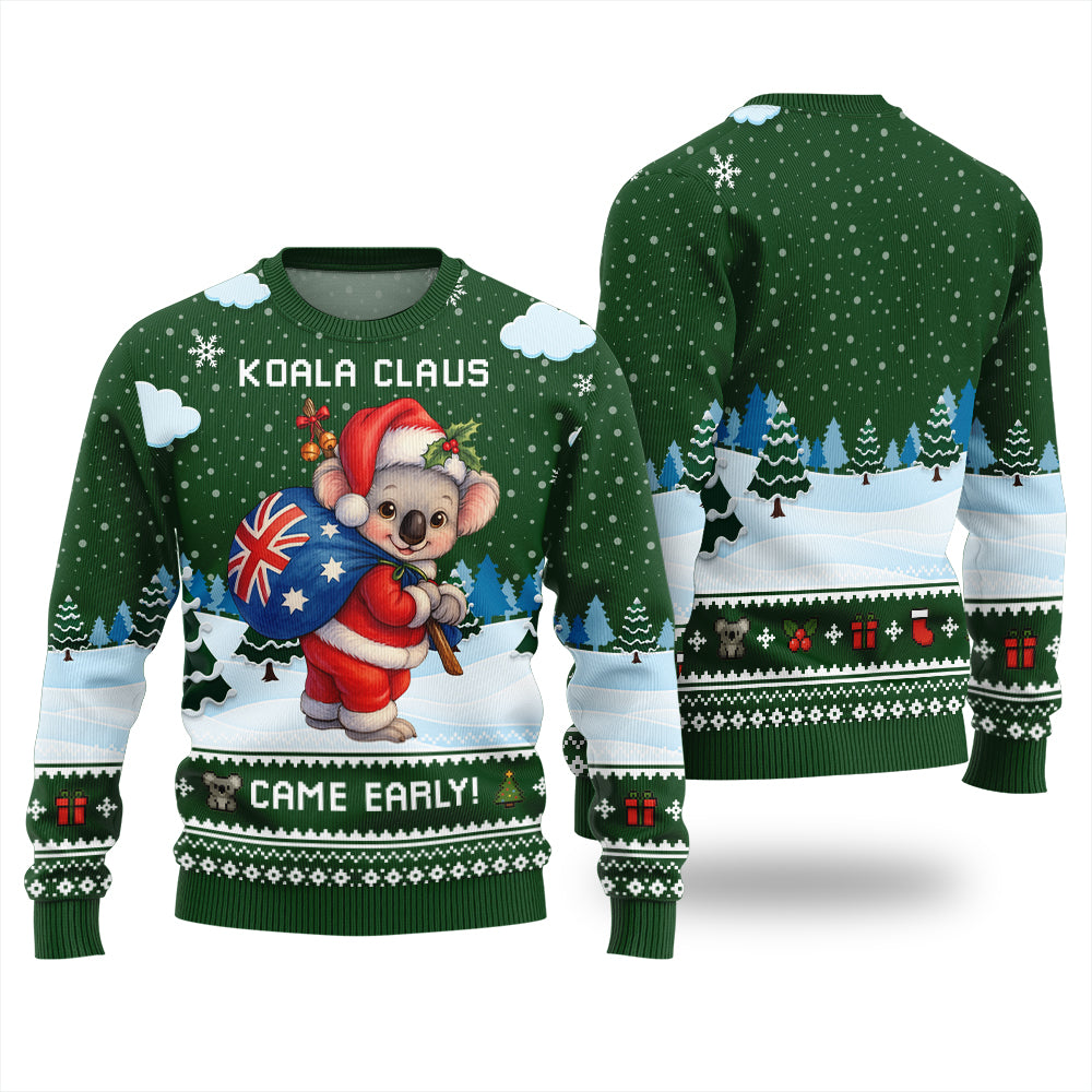 Funny Koala Claus Is Coming Ugly Christmas Sweater