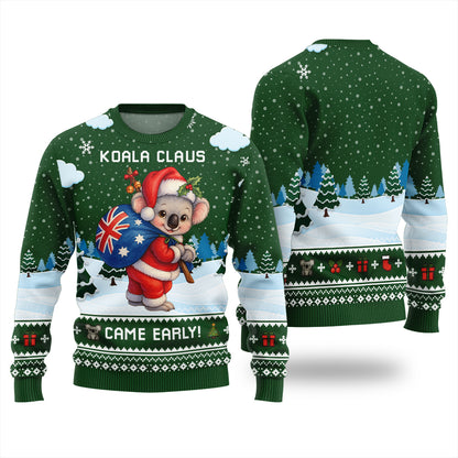 Funny Koala Claus Is Coming Ugly Christmas Sweater