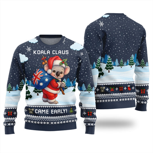 Funny Koala Claus Is Coming Ugly Christmas Sweater