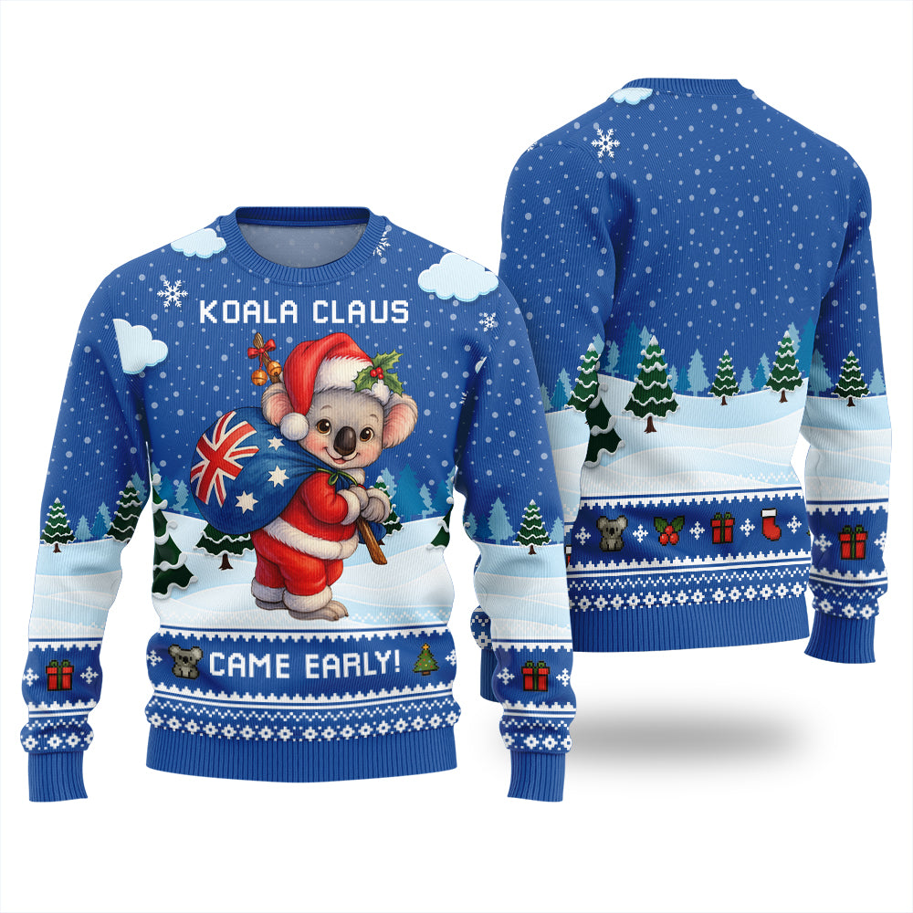 Funny Koala Claus Is Coming Ugly Christmas Sweater