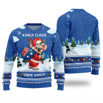 Funny Koala Claus Is Coming Ugly Christmas Sweater
