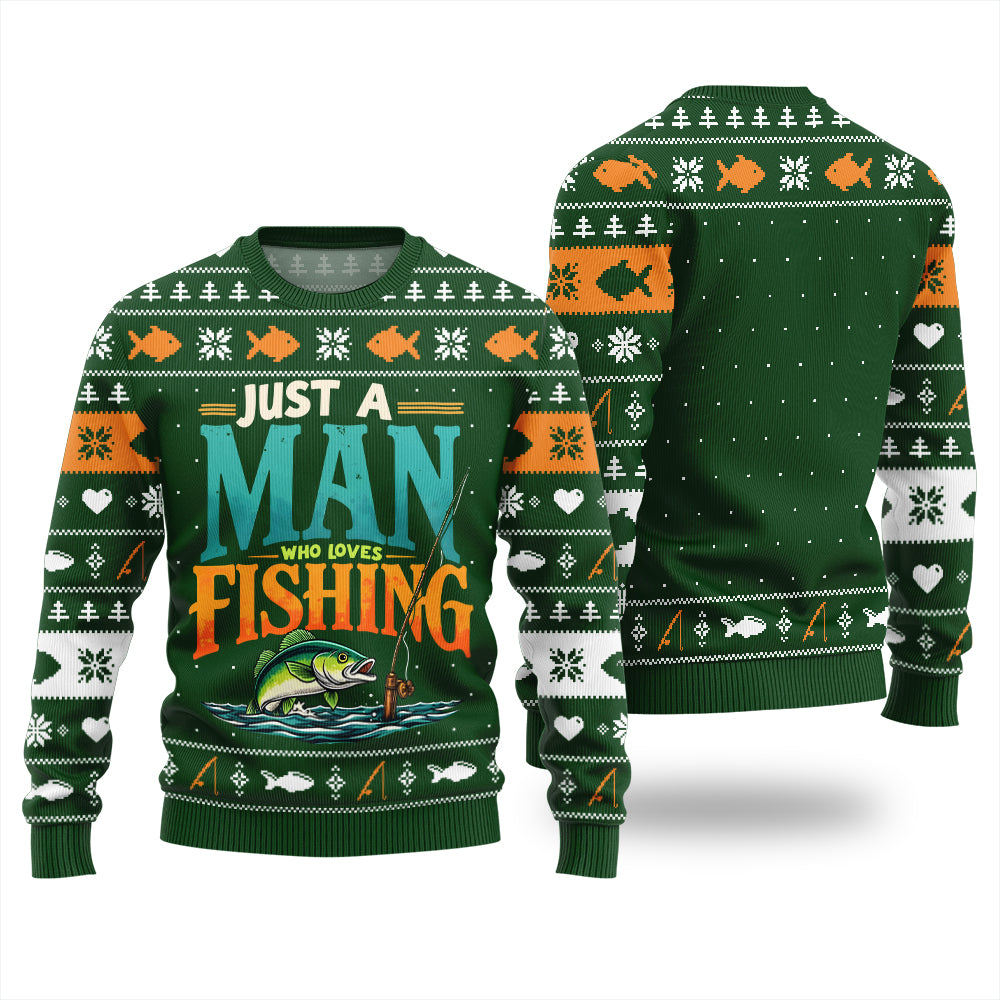 Funny Lover Fishing Ugly Christmas Sweater