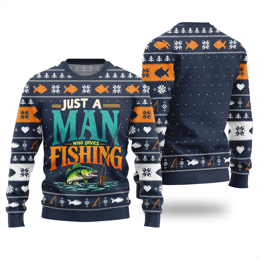 Funny Lover Fishing Ugly Christmas Sweater