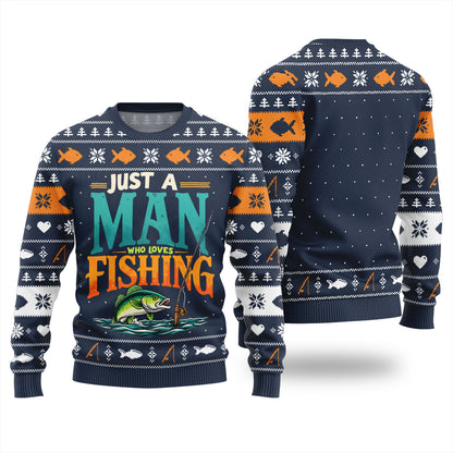 Funny Lover Fishing Ugly Christmas Sweater
