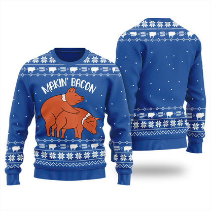 Funny Making Bacon Christmas Sweater