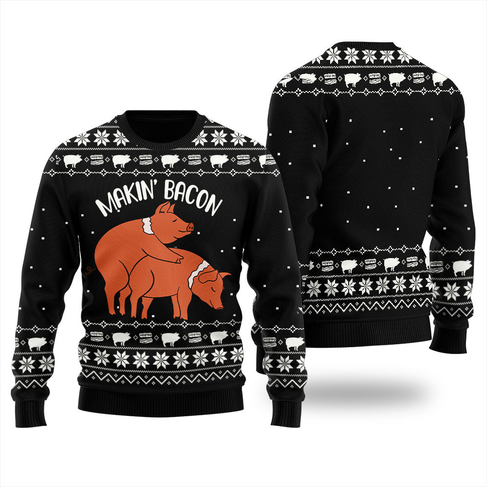Funny Making Bacon Christmas Sweater