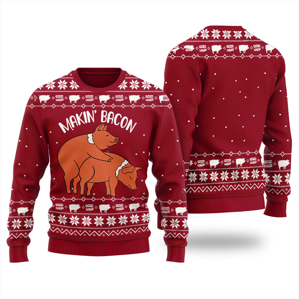 Funny Making Bacon Christmas Sweater