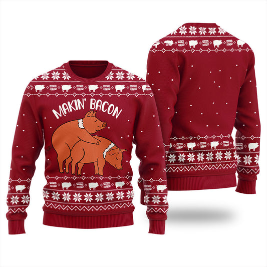 Funny Making Bacon Christmas Sweater