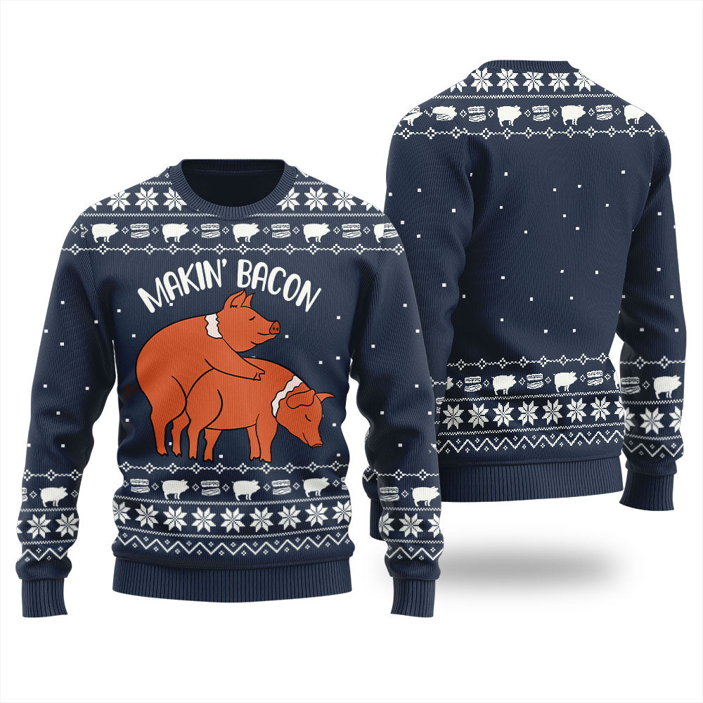 Funny Making Bacon Christmas Sweater