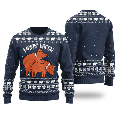 Funny Making Bacon Christmas Sweater