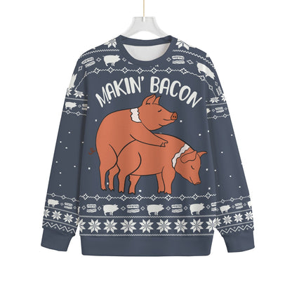 Funny Making Bacon Ugly Christmas Sweater Plus Size For Men and Women