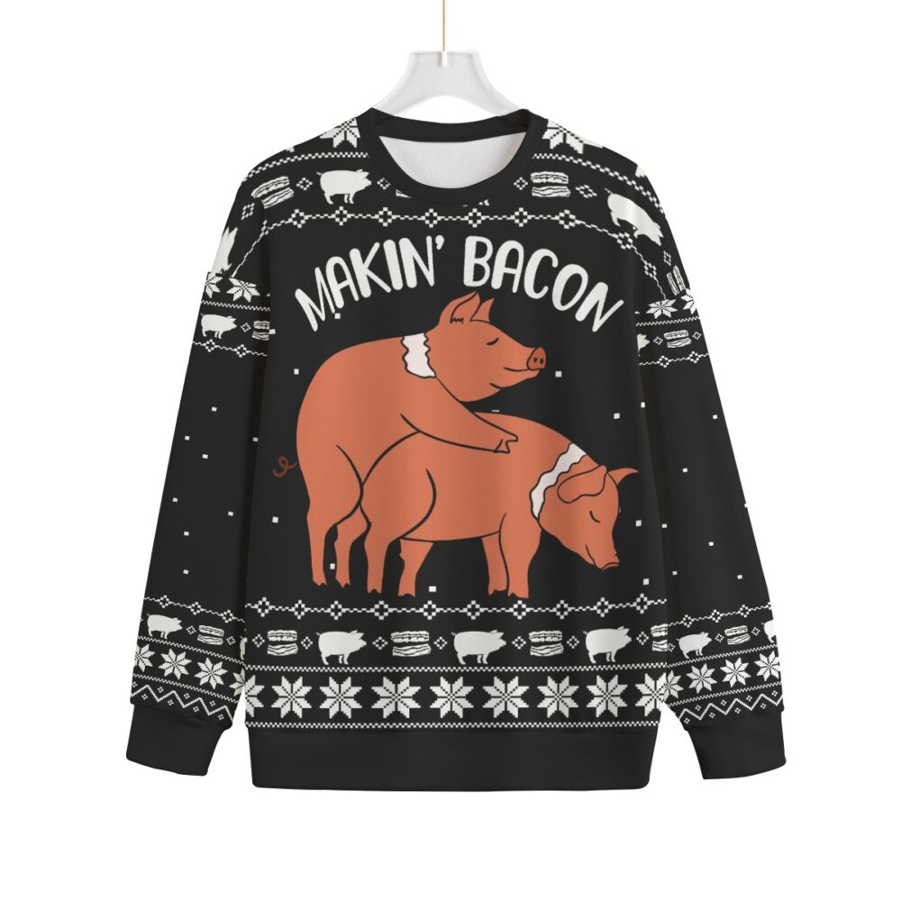 Funny Making Bacon Ugly Christmas Sweater Plus Size For Men and Women