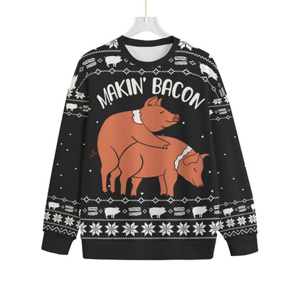 Funny Making Bacon Ugly Christmas Sweater Plus Size For Men and Women