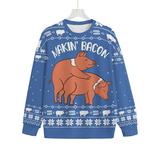 Funny Making Bacon Ugly Christmas Sweater Plus Size For Men and Women