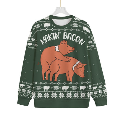 Funny Making Bacon Ugly Christmas Sweater Plus Size For Men and Women