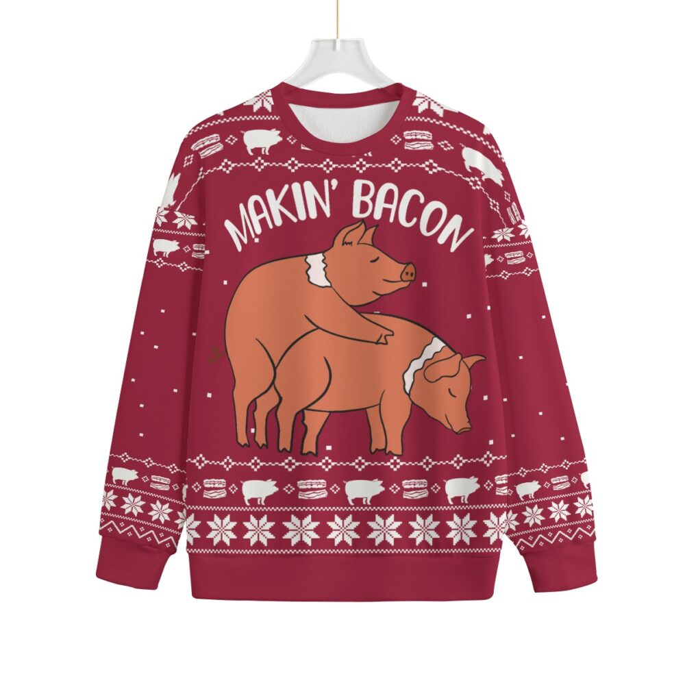 Funny Making Bacon Ugly Christmas Sweater Plus Size For Men and Women