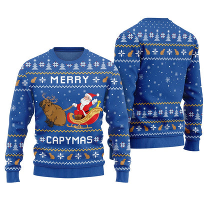 Funny Merry Capybara Christmas Sweater