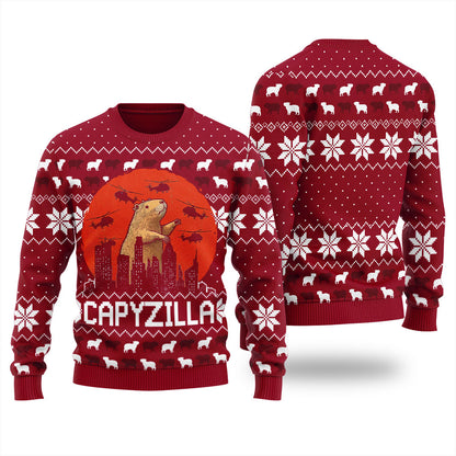 Funny Monster Capybara Funny Christmas Sweater
