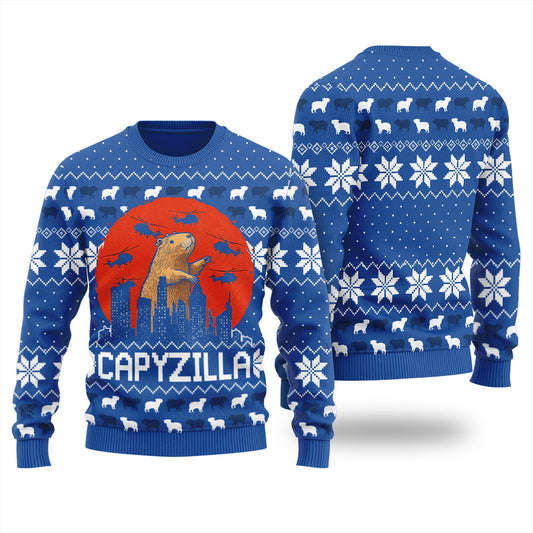 Funny Monster Capybara Men's Ugly Sweater
