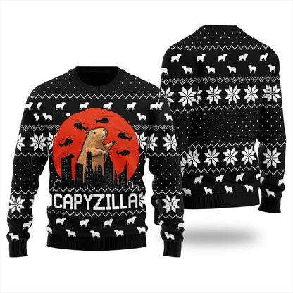 Funny Monster Capybara Men's Ugly Sweater