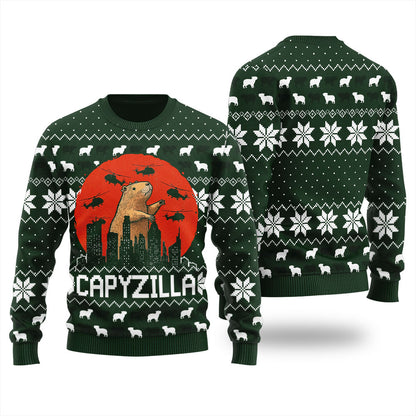 Funny Monster Capybara Men's Ugly Sweater