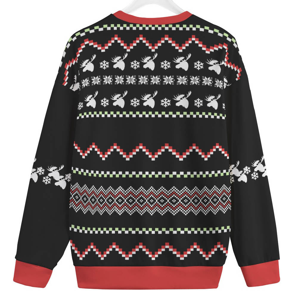 Funny Moose Men's Plus Size Ugly Christmas Sweater