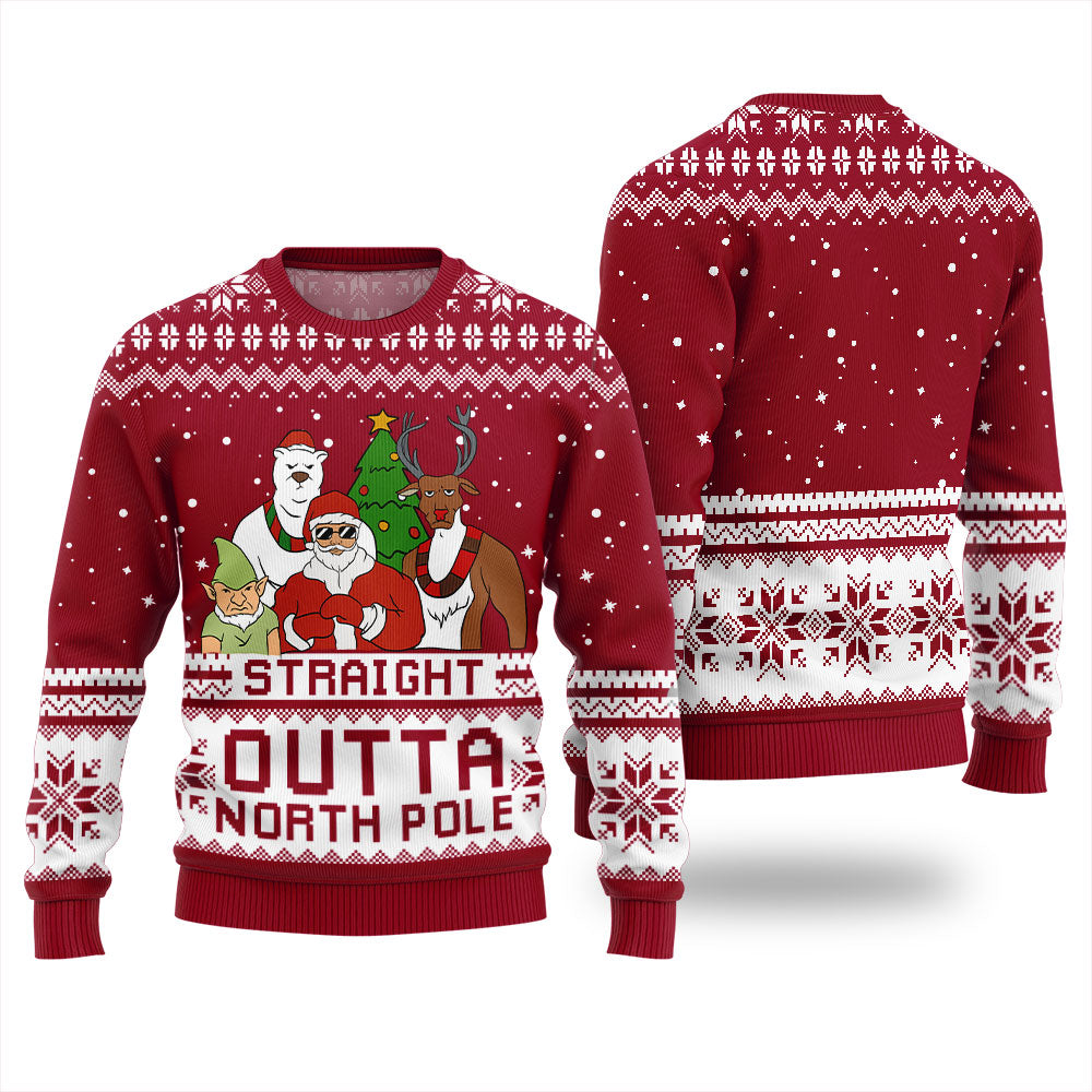 Funny North Pole Ugly Christmas Sweater