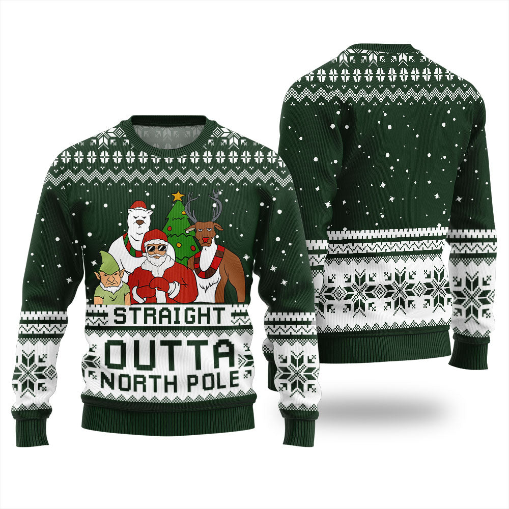 Funny North Pole Ugly Christmas Sweater