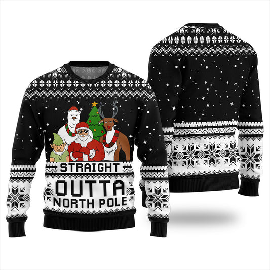 Funny North Pole Ugly Christmas Sweater