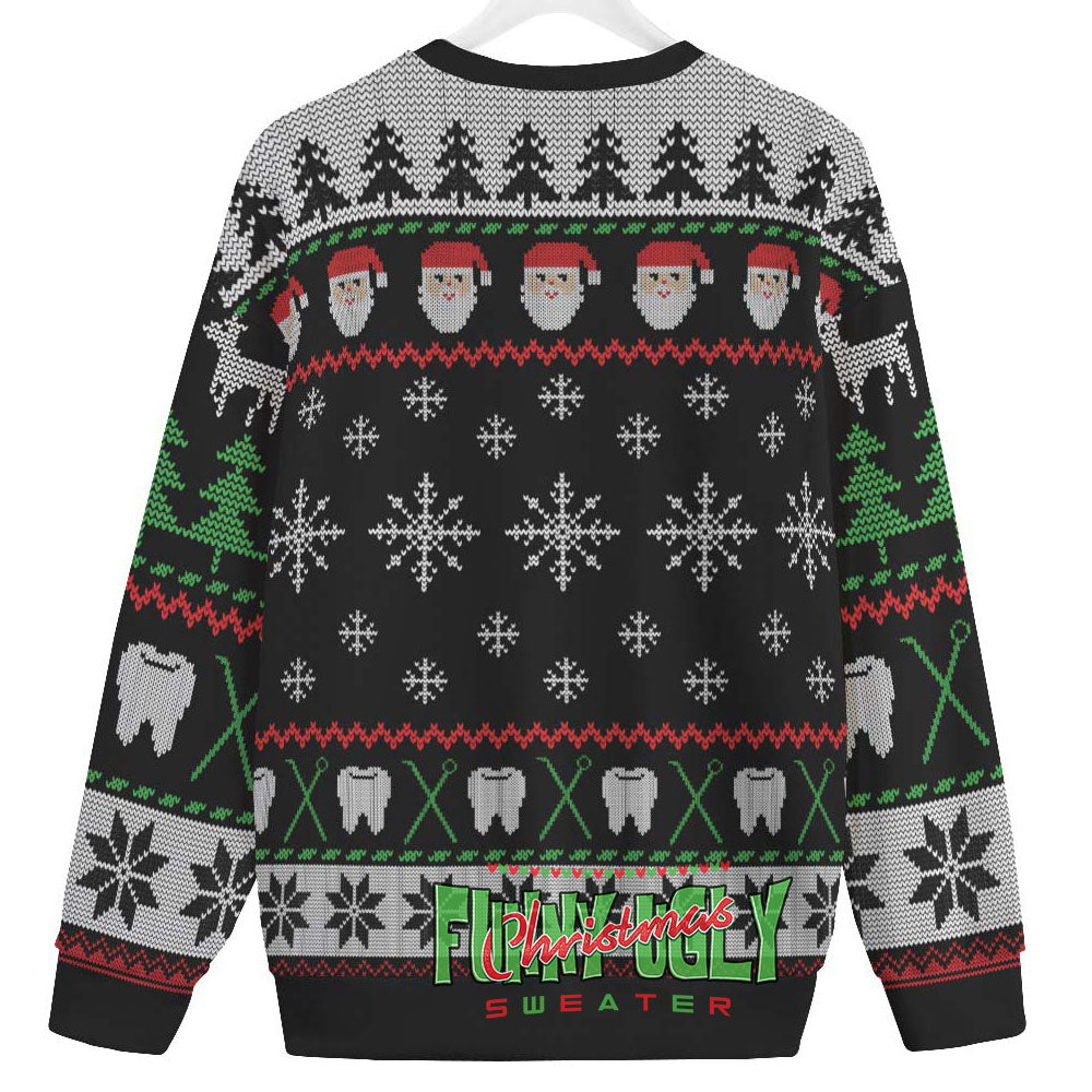 Funny Oral And Maxillofacial Surgeon Ugly Christmas Sweater Black