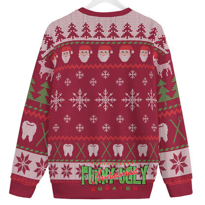 Funny Oral And Maxillofacial Surgeon Ugly Christmas Sweater Cardinal Red