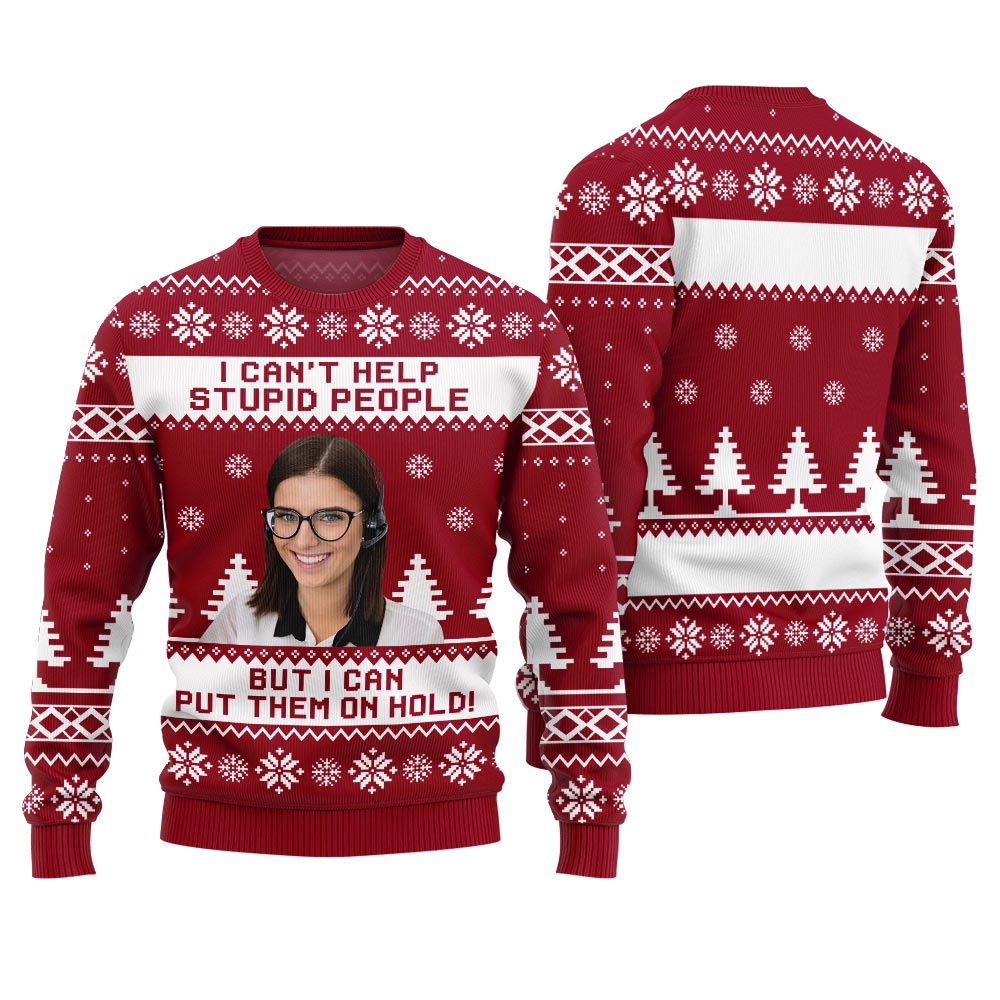 Funny Personalized Face Ugly Holiday Sweater