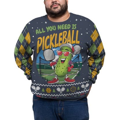 Funny Pickleball Plus Size Ugly Christmas Sweater