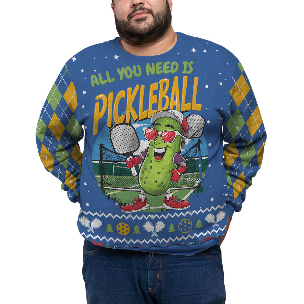 Funny Pickleball Plus Size Ugly Christmas Sweater
