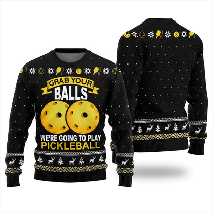 Funny Pickleball Ugly Holiday Sweater